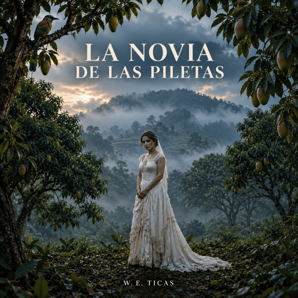 Portada del álbum La Novia de Las Piletas de W. E. Ticas, inspirado en la historia de Miriam y Ricardo y el paisaje de San Jorge, El Salvador.